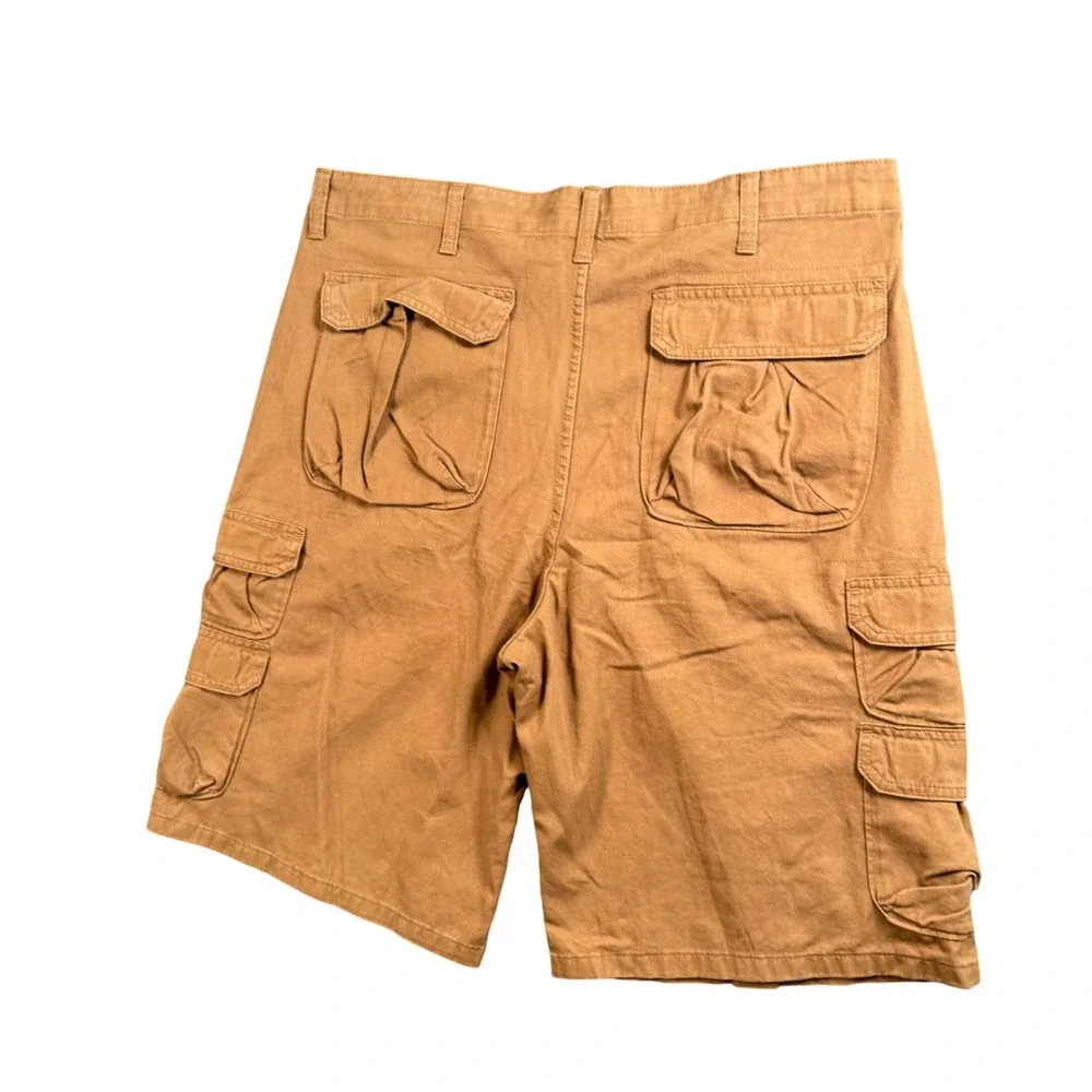 Wrangler Authentics Mens Cargo Shorts‎ Brown Workwear Utility 38 Waist Gorpcore